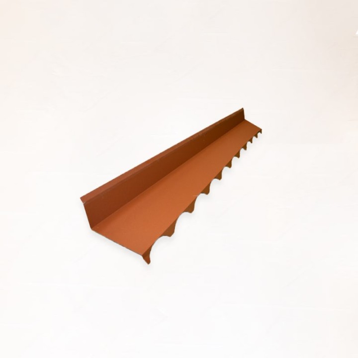 Remate Cumbrera Rojo Marron a Pared